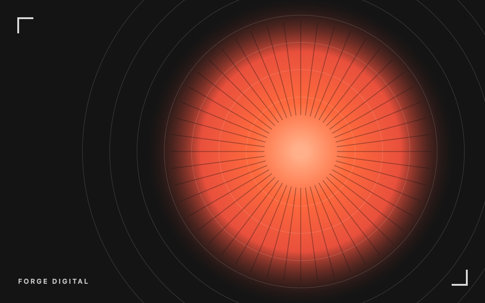 Abstract red orb representing white-label delivery